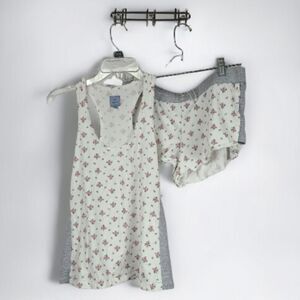 Jane & Bleecker Tank Shorts Pajamas Loungewear Sleep Set Pink Floral Matching